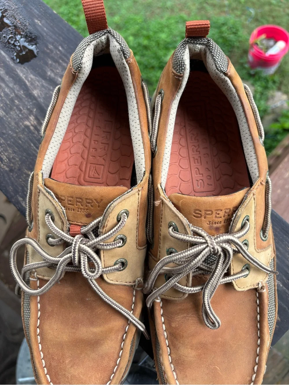 Sperry Waterproof Leather Boat Shoes Men’s 11 Brown Comfort Casual Coastal